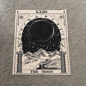 The Moon Tarot Tapestry wall hanging
